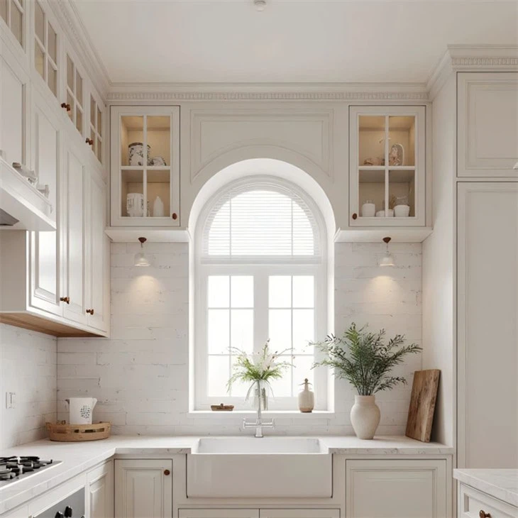 Landlig kjøkken malte skap